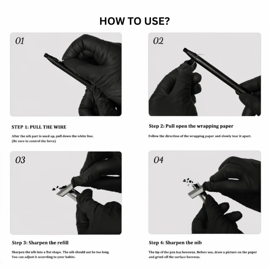 Waterproof Brow Mapping Pencil (Pull Eyebrow Pencil – Black) image 3