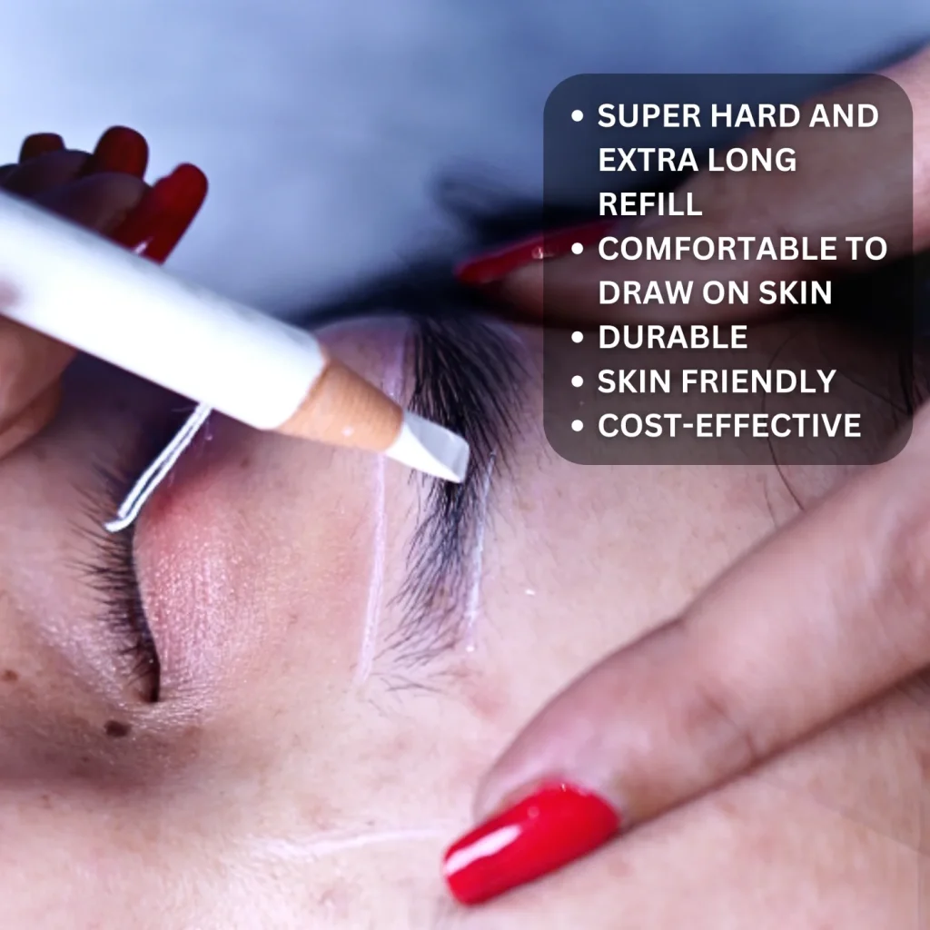 Waterproof Brow Mapping Pencil (Pull Eyebrow Pencil – White) image 4
